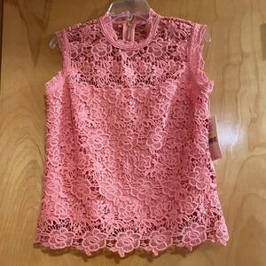 Nanette Lepore Lace Top Rosetta Peach NWT Size Medium